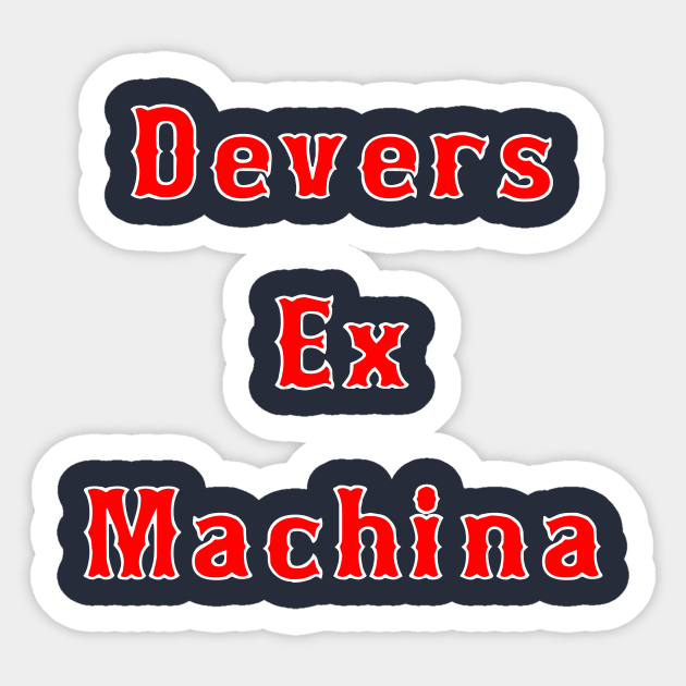 Devers ex Machina Sticker by Baseball Designs